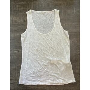 Poetry Women's 100% Linen White Sleeveless Vest Top, Size UK 10/US 6 (S) NWT